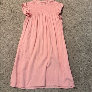 Crown & Ivy Pink Ruffle Sleeve Dress